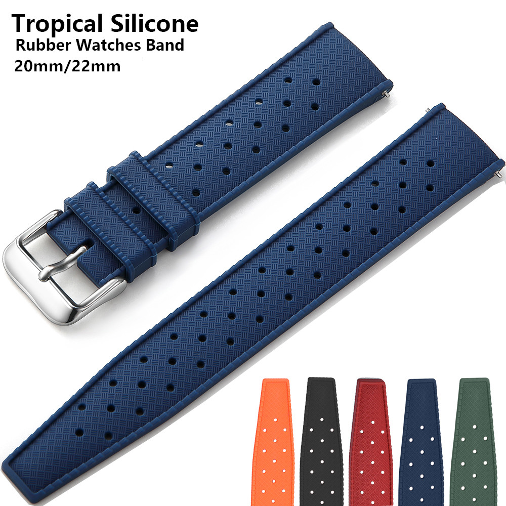 Suede Strap Watch - Correa de goma Tropic de 20mm