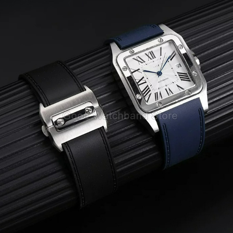 Correa de reloj de goma de alt - Cartier Watch Santos reseña y precio