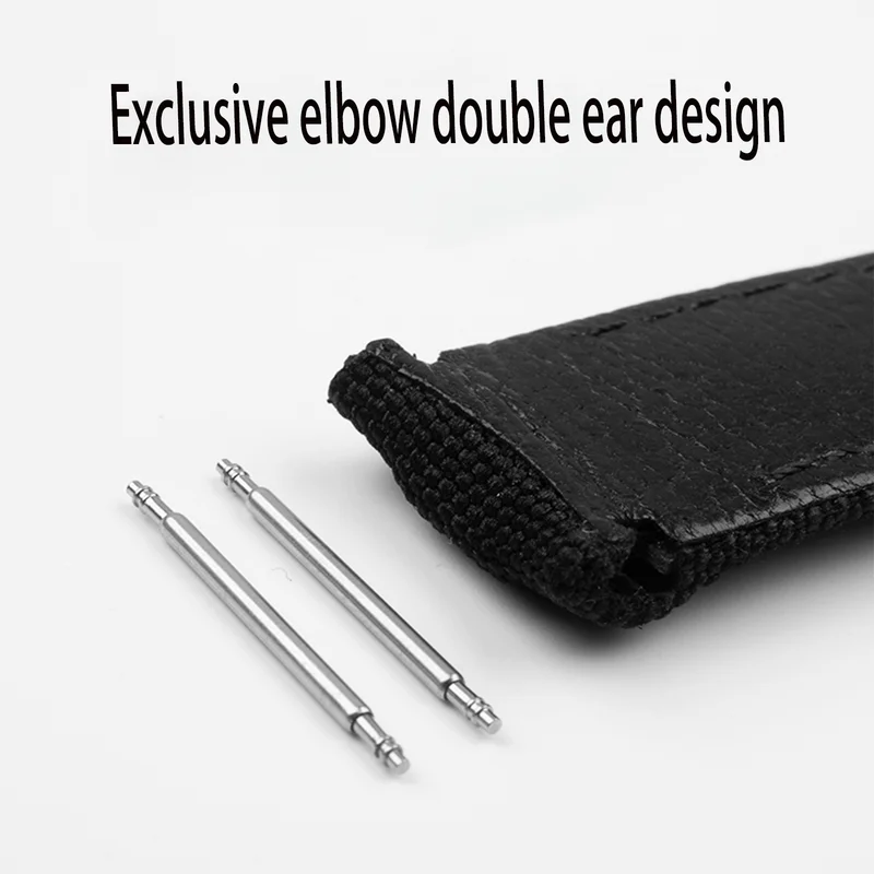 Correa de reloj de cuero y tel - Curved Spring Bar reseña y precio