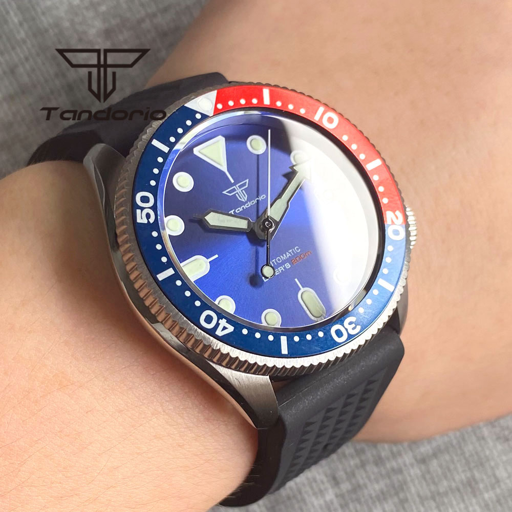 Tandorio NH35A 37mm reloj auto - Rubber Strap Diver reseña y precio